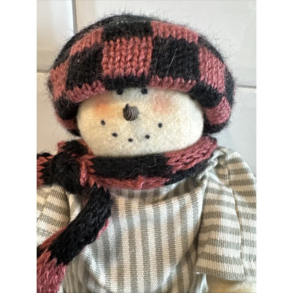 Miss‎ Heathers Plum Pudding Snowmen Holding Stocking Plush 8